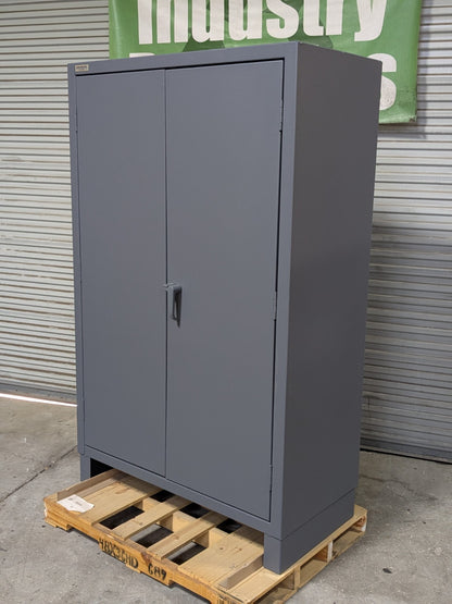 Durham Heavy Duty Lockable Storage Cabinet 4-Shelf 14 Ga. Steel 78" x 48" x 24"