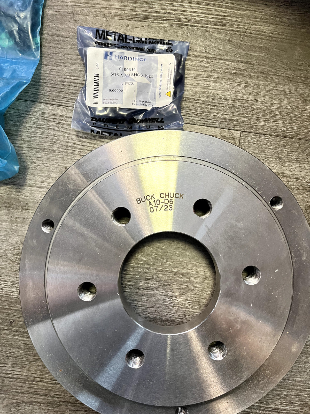 Buck Chuck Lathe Chuck Adapter Back Plate: 10" Chuck, for Self-Centering Chucks