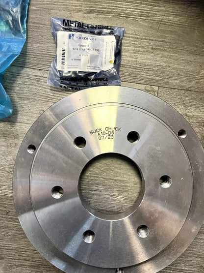 Buck Chuck Lathe Chuck Adapter Back Plate: 10" Chuck, for Self-Centering Chucks