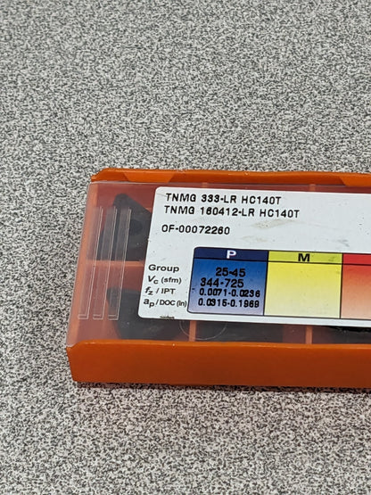HERTEL Turning Insert: TNMG 333LR HC140T, Solid Carbide Qty 10 42802389