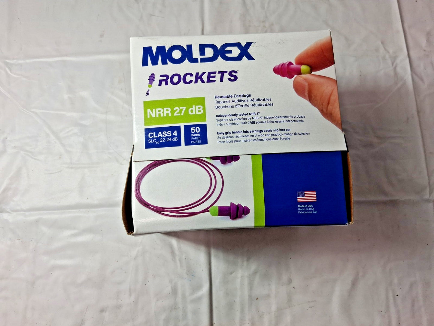 Moldex Flanged Foam Push-in Uncorded Earplugs QTY50 27dB 6400