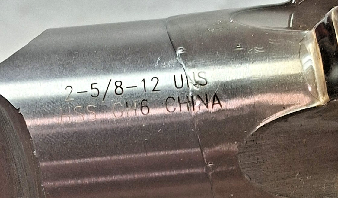 Interstate Straight Flute Tap 2-5/8-12 UNS 6FL Bottoming Chamfer HSS 04886099