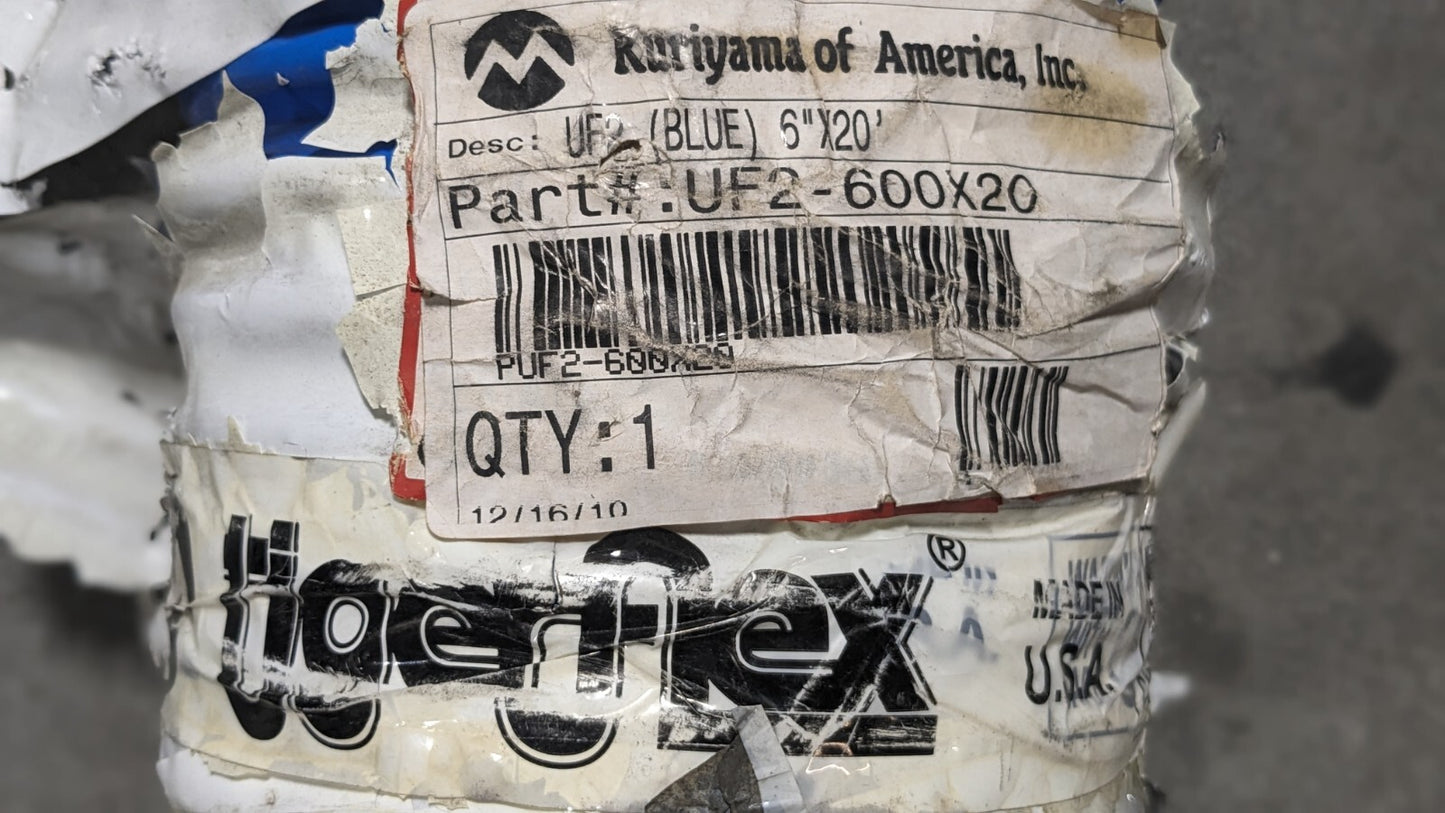 KURIYAMA OF AMERICA 6 ID x 6.87" OD 30 psi Dry Material Handling & Transfer Hose