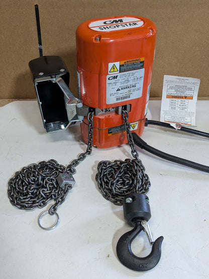 CM Shopstar Electric Chain Hoist 300 lb. Capacity 10 ft. Lift PARTS / REPAIR