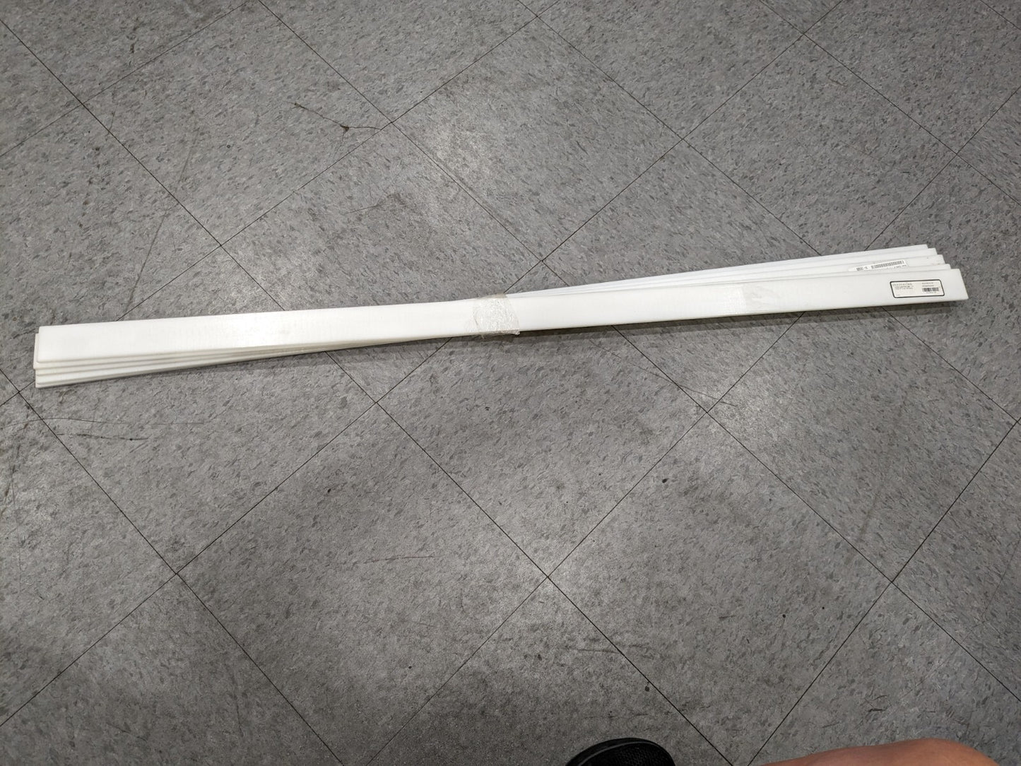 Plastic Bar Acetal, 1-3/4" W, 1/4" Thick, 48" L, Natural  Qty 5 BULK-PS-AC-180