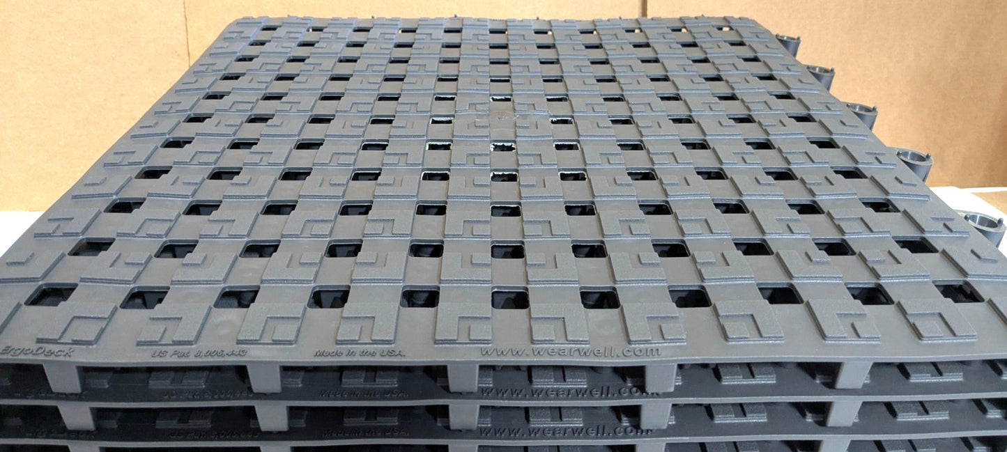 Wearwell Anti-Fatigue Modular Open Grid Mat  Dry/Wet Environment   18"   *10pc*