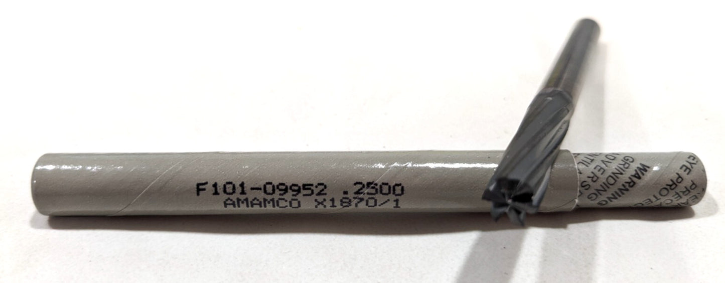 AMAMCO TOOL Slow Spiral Router Carbide 0.250" 6FL  1"LOC  3"OAL  F101-09952
