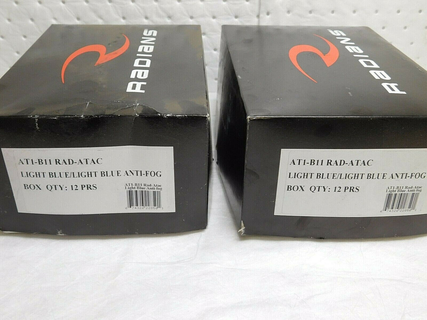 Radians Rad-Atac Safety Eyewear Light Blue Anti-Fog Lens Qty 24 AT1-B11