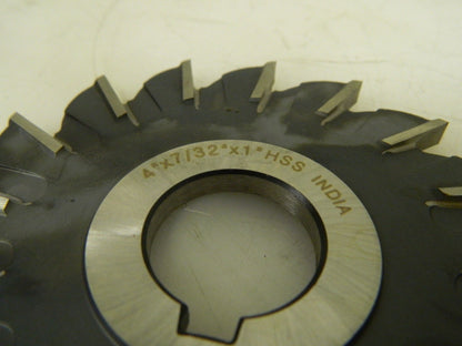Interstate  4" Diam x 7/32" FW  Straight Tooth Side Milling Cutter  03014149