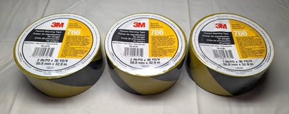 3M Warning Tape 766 Vinyl 2" x 108ft x 5 mil Thick  *QTY 3 Rolls (324')*   43181