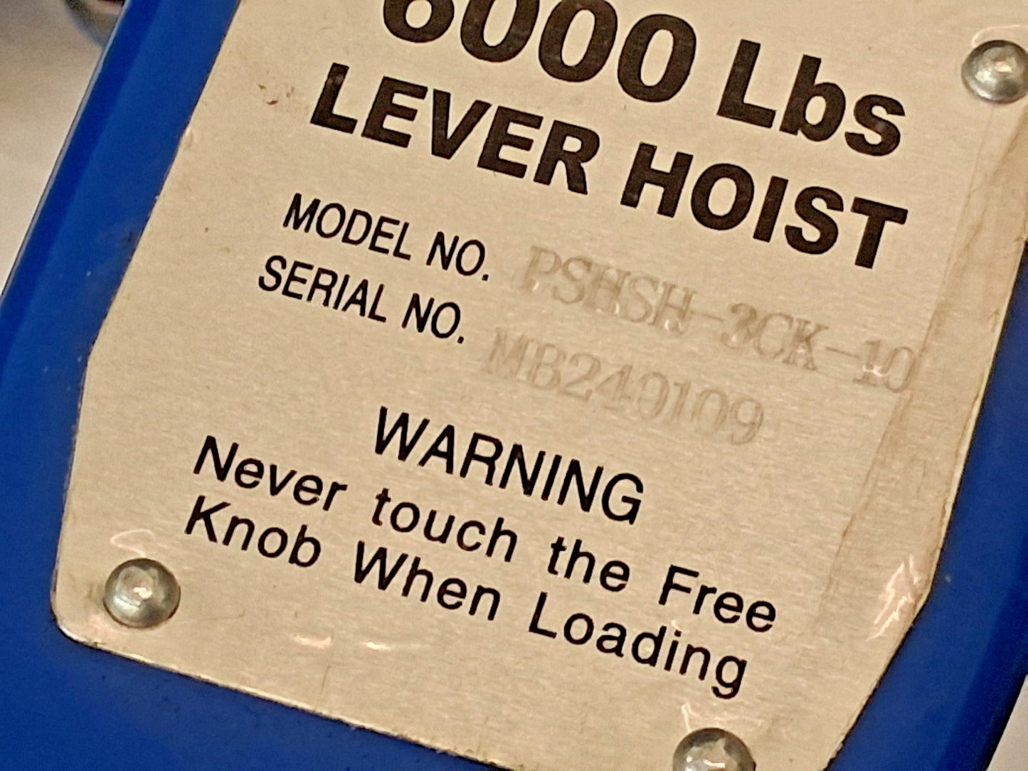 Pro-Source Lever Hoist 6000 Lbs PSHSH-3CK-10