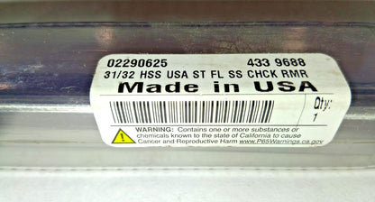 Yankee Corporation Chucking Reamer 31/32" Dia 10" OAL 433-0.9688