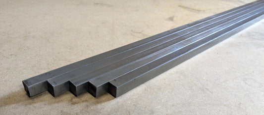 1/2" Square x 6' Long Square Bar 1018 Low Carbon Steel  *QTY 5 Bars*  .50X.5X72