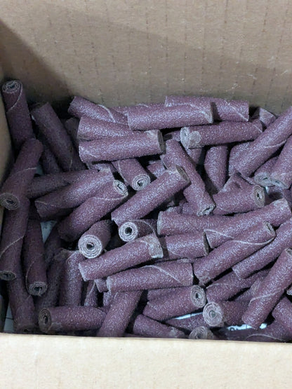 (100) 3M Straight Cartridge Roll: 3/8" Dia, 60 Grit, Aluminum Oxide 7100086099