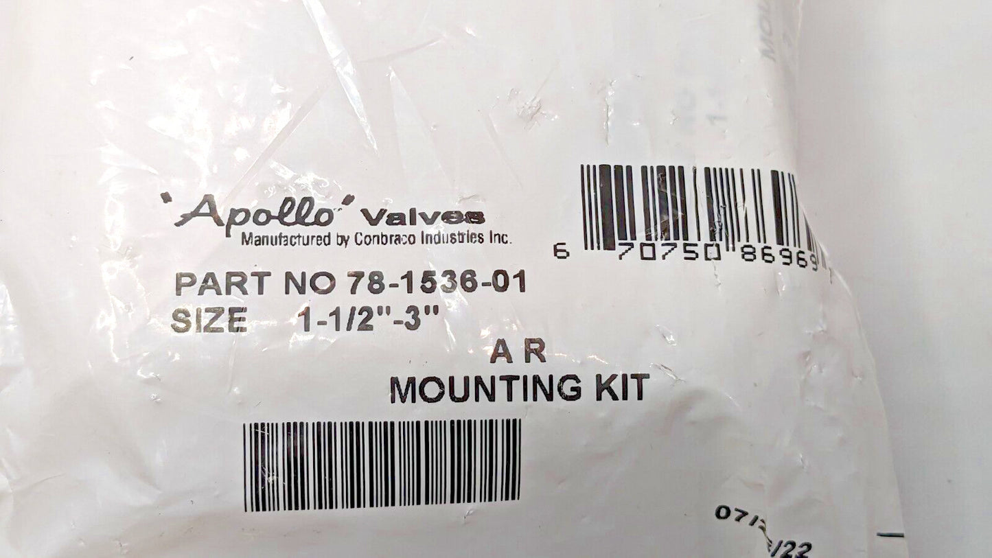 Apollo Valves Mounting Kit Stainless Steel Size 1-1/2"-3" AR Series 78-1536-01