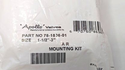 Apollo Valves Mounting Kit Stainless Steel Size 1-1/2"-3" AR Series 78-1536-01