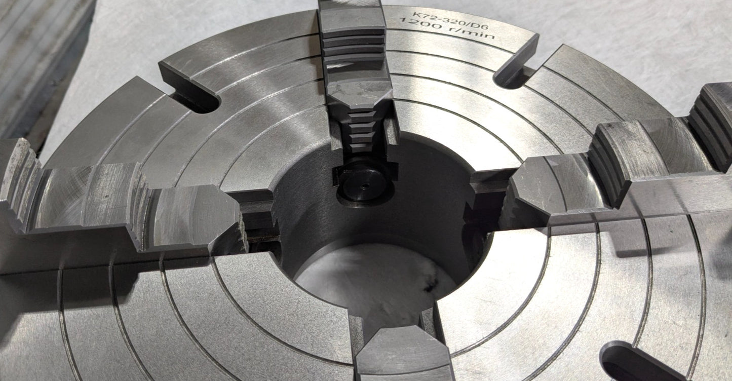 12" Independent 4 Jaw Lathe Chuck   D1-6 Mounting   3.74" Through Hole  429-4126