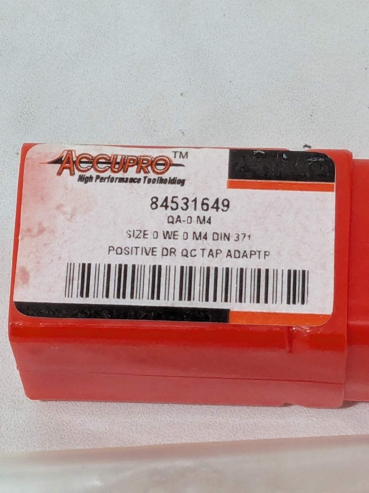 Accupro Tapping Adapter: M4 Tap, #0 Adapter 84531649