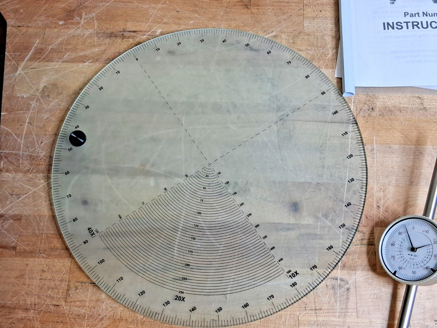 SPI Optical Comparator 12" Screen Dia FOR PARTS/REPAIR 10x20 12-526-0