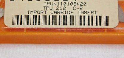 Carbide Milling Inserts TPU212 Grade C2 Qty 10 04033064