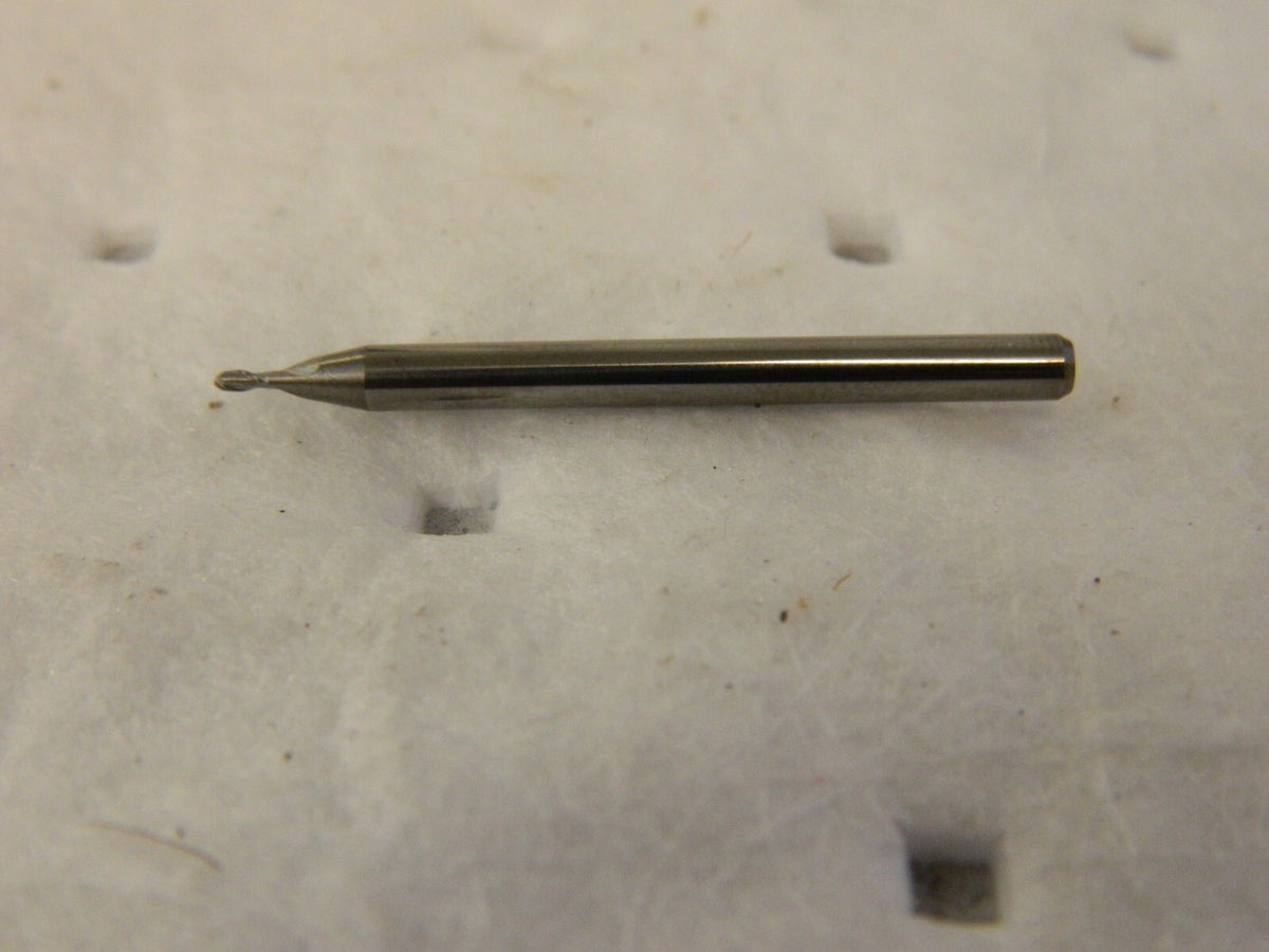 ACCUPRO Ball End Mill: 0.0394 Dia 2 Fl Carbide 12183893