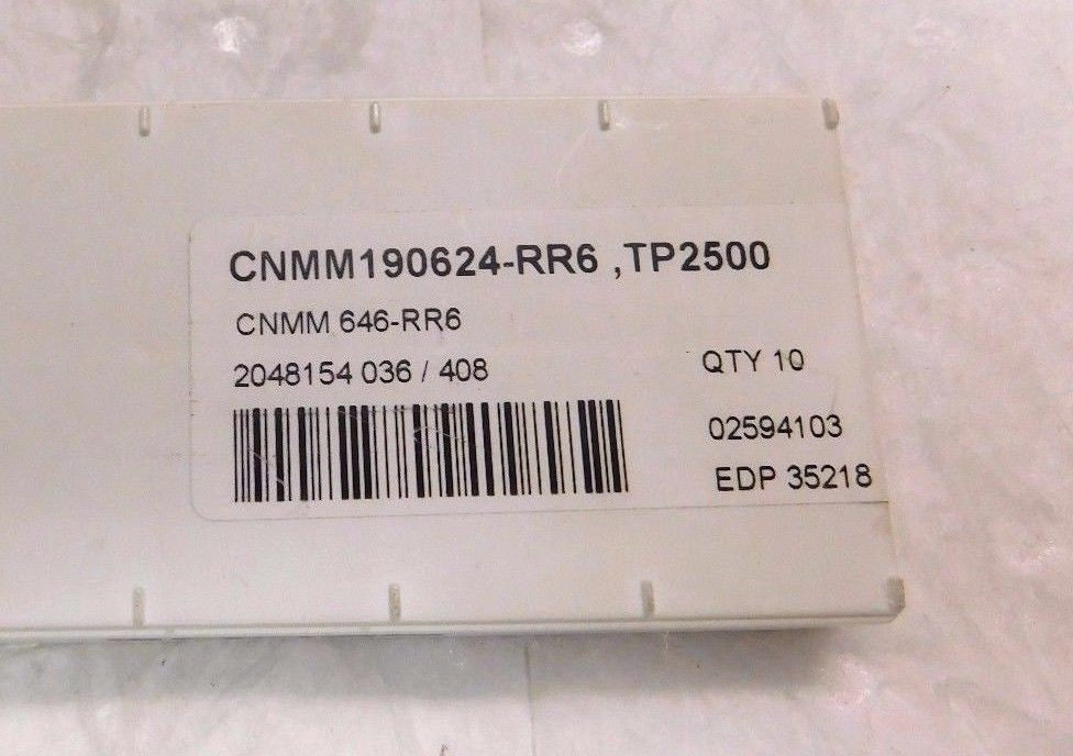 Seco Carbide Turning Insert CNMM646RR6 Grade TP2500 Qty. 10 35218