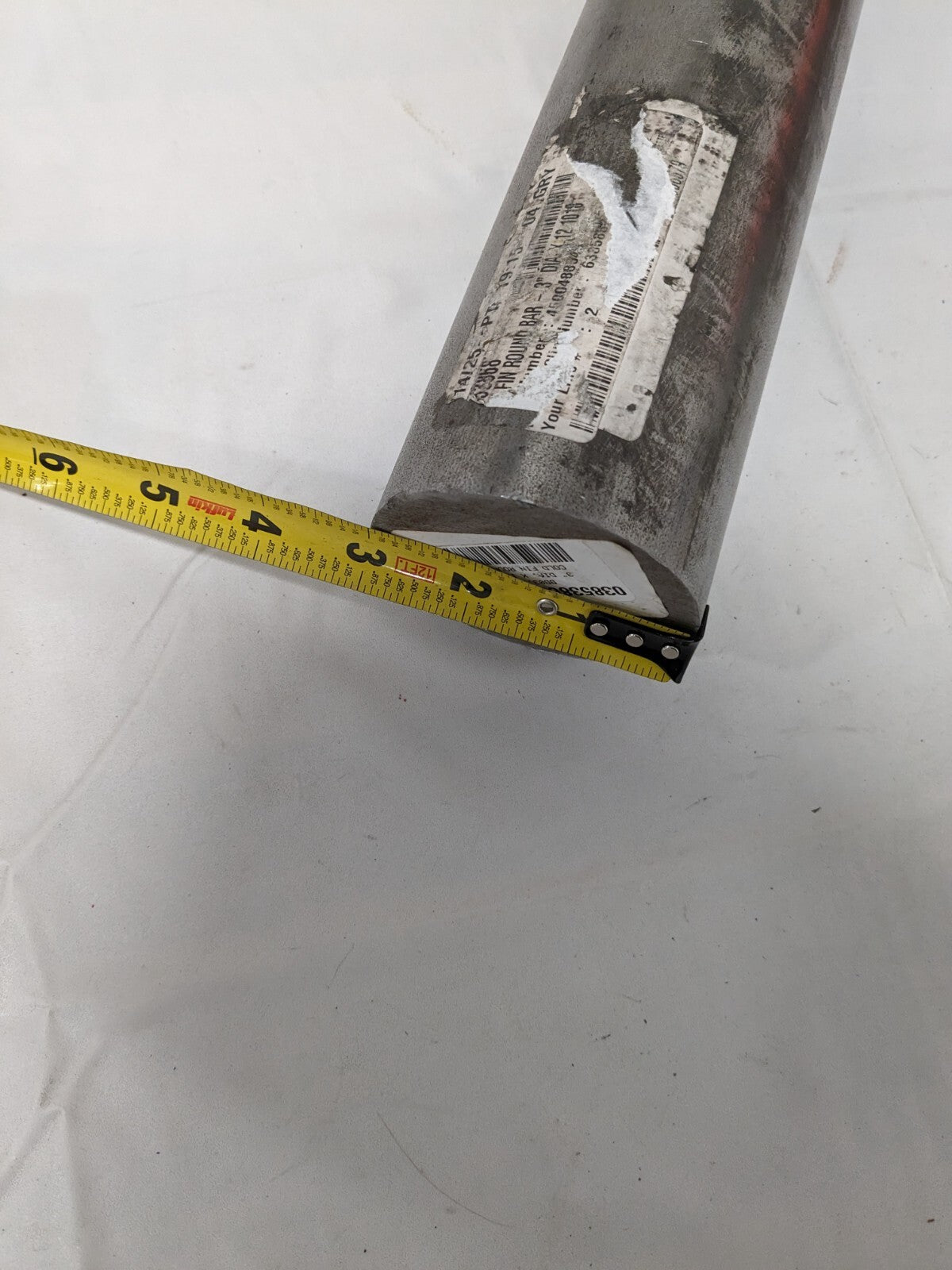 1018 Low Carbon Steel Round Rod: 3" Dia, 1' Long Cold Finish, Mill BB03.0X12