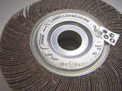Lamellen Scheibe Flap Wheel 6" x 1-1/2" x 1" 40Grit Aluminum Oxid