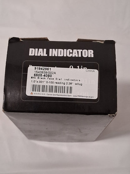MHC Dial Drop Indicator 1.0000" Max Measurement 0-100 Dial Reading with Lug
