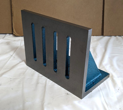 Webbed Angle Plate 10" W x 6" D x 8" H  Partially Machined Cast Iron  418-4545