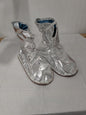 National Safety Apparel Aluminized Overshoe: X-Large Plain Toe, Silver L68FA01XL