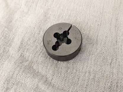 TITAN USA Round Die: 3/8-16, 1-1/2" OD, Carbon Steel TE80143