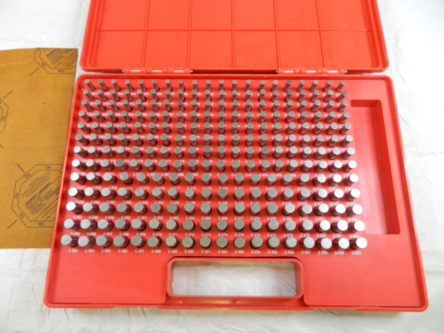 Class ZZ Plug Gage Set: 0.251 to 0.5 Range, 250 Pc 616-81210