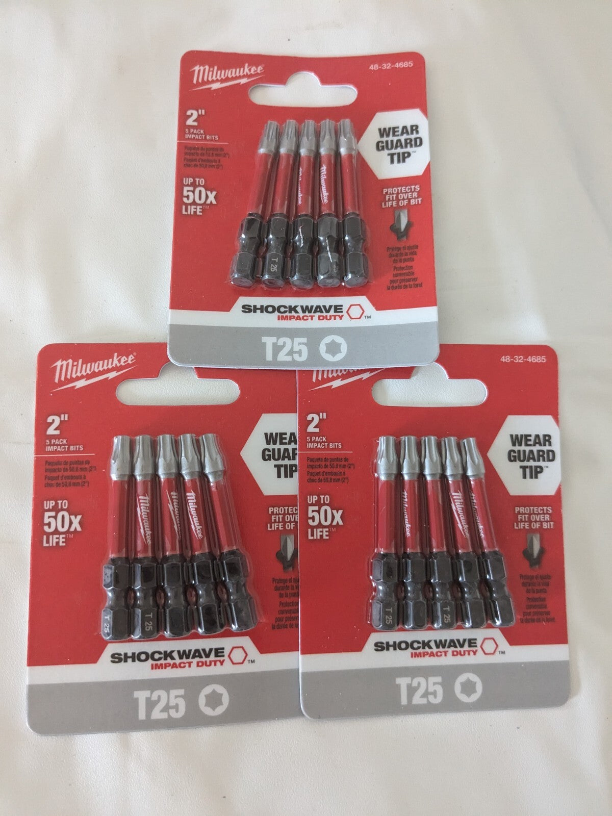 Milwaukee Tool Power Screwdriver Bit: T25 Torx, 1/4" Hex Drive 48-32-4685