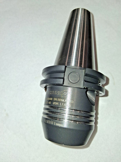 SCHUNK TENDO-EC Hydraulic Tool Holder CAT40 3/4" Dia X 64.5 mm Projection 206466