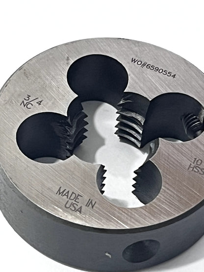 Round Die: 3/4-10, 2" OD, High Speed Steel 03695517