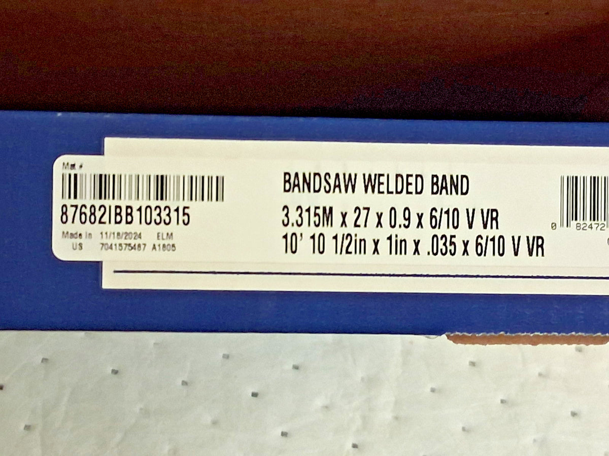 Irwin Blades Welded Bandsaw Blade 10ft 10-1/2" L x 1" W 87682IBB103315