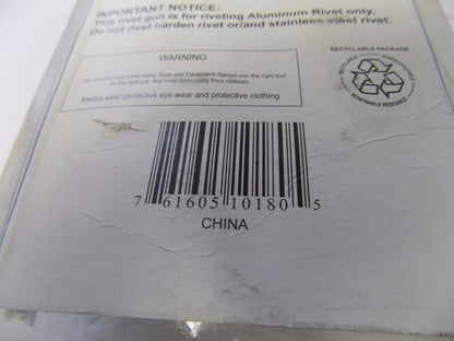 Wisdom Tools Right Angle1 Way Hand Riveter 3/32" -1/4" Capacity 9.5" L 2332-1802