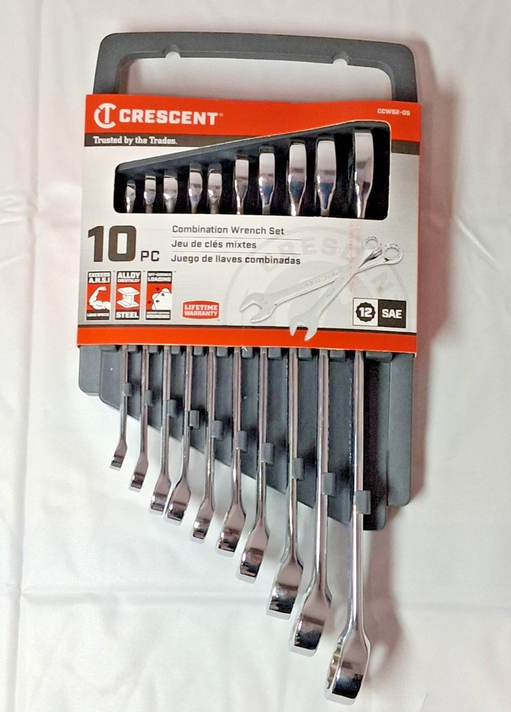 Crescent 10 Pc Chrome Finish Combination Wrench Set 1/4-3/4" Sets CCWS2-05