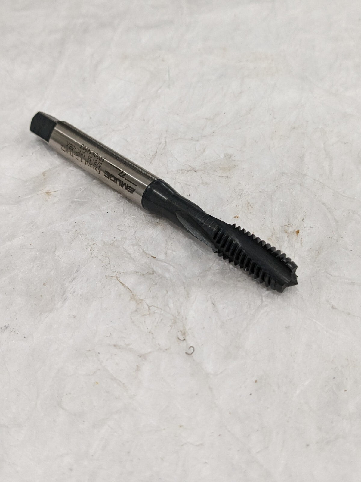 EMUGE Spiral Flute Tap: 3/8-16 UNC, 3 Flutes BU456011.5011