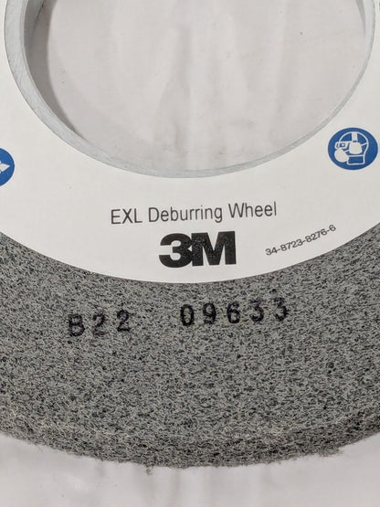 3M Deburring Wheel: 8" Dia, 1/2" Face Width, 3" Hole, 8 Density 7000046065