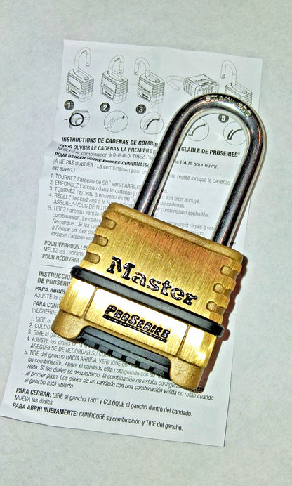 Master Lock Combination Lock 2" H 2-1/4" W 1175LHSS