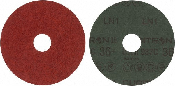 3M Fiber Disc: 4-1/2" Disc Dia, 7/8" Hole, Arbor Hole, 36G Pack of 25 7000119175