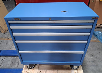 Lista Steel Tool Roller Cabinet 5 Drawers 40-1/4" Wide XSHS07500505MBB
