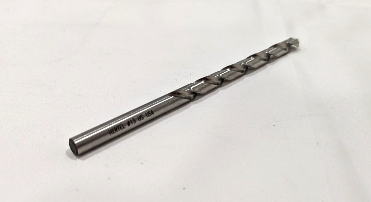 HERTEL  Jobber Length Drill Bit #13 (0.1850")  118deg HSS 85703908 *12 PACK*