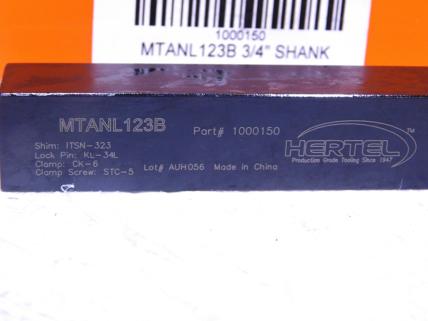 Hertel Indexible Turning Toolholder 3/4 Shk Dia LH 1.12 Head Lg 4.5"L 100015