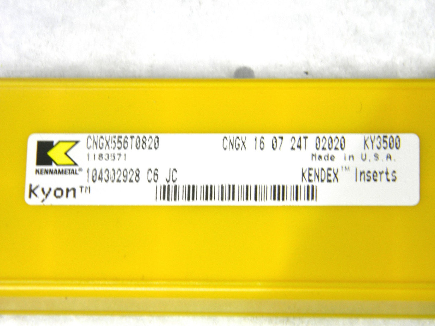 Kennametal Ceramic Turning Inserts CNGX556T0820 Grade-KY3500 Qty 10 104302929