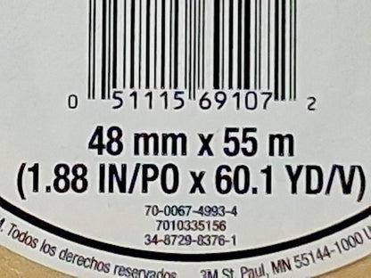 3M Tan Masking Tape 2PK 48 mm W 55 m L 7.3 mil Thick 7010335156