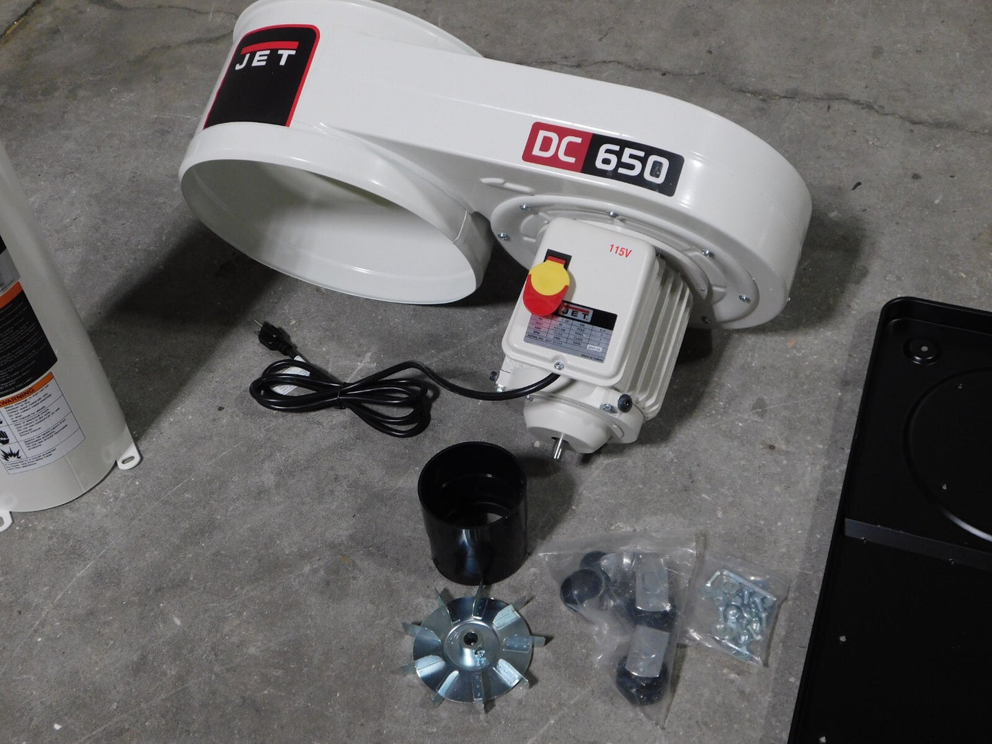 JET DC-650 Dust Collector (Machine Base Only) 1HP 115/230V 1PH  708642 DAMAGE