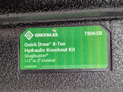 Greenlee Quick Draw 8-Ton Hydraulic Knockout Kit w/SlugBuster 1/2" to 2" 7806SB